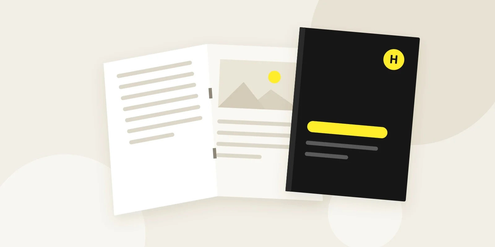 Brochures geniet met cover